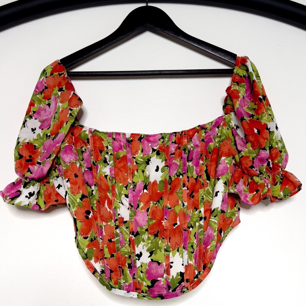 Loraine Floral Corset Top by More to Come (Revolve)